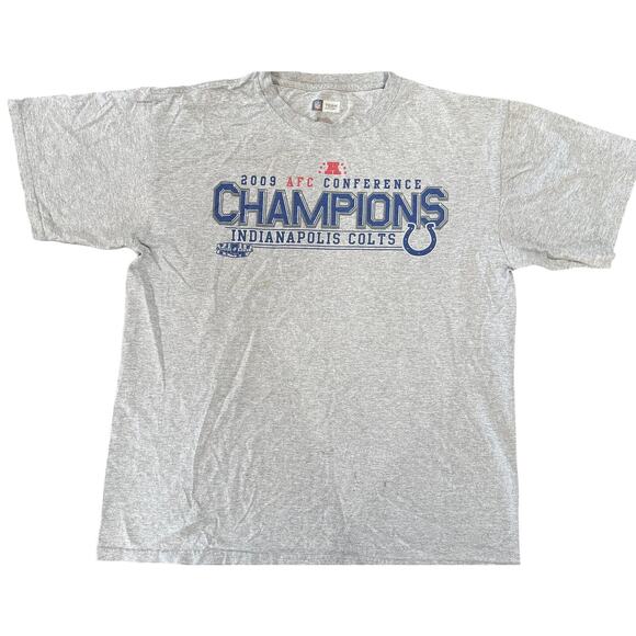 Vintage Tees - NFL Team 2009 AFC Champions Indianapolis Colts Graphic Tee*SZ L - Picture 1 of 6